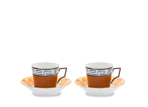 ESPRESSO SET FOR TWO Terracotta Il viaggio di Nettuno-1