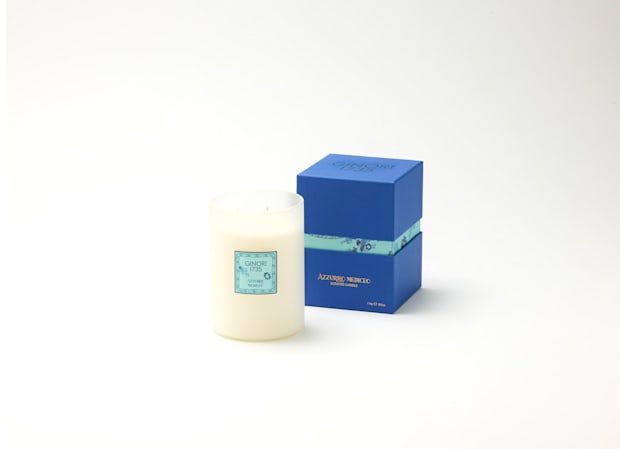 LARGE SCENTED CANDLE IRIS - Azzurro MediceoOriente Italiano - Tesori-3