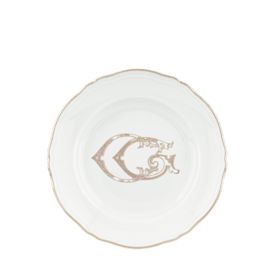 Corona Monogram charger plates platino - personalizable