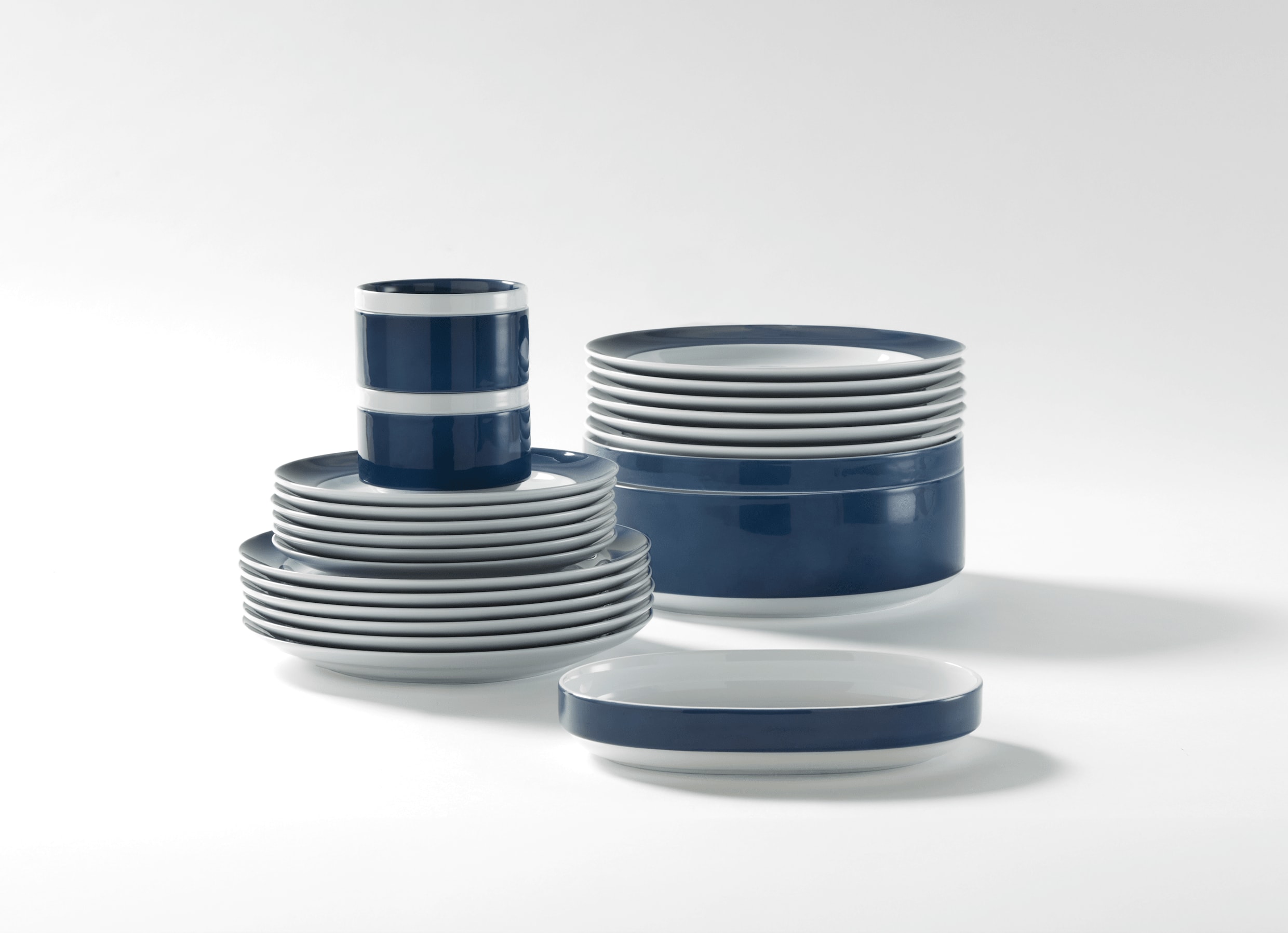 Table service for 6 Blue | Colonna Re-Edition | Ginori 1735