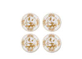 4 DESSERT PLATES AURUM Oriente Italiano - Tesori-1