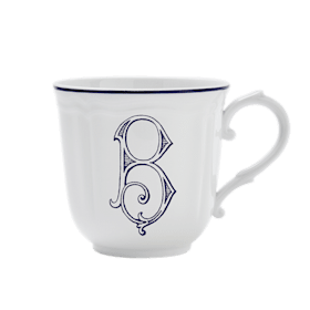 Corona Monogram Mugs LETTER B MUG BLU
