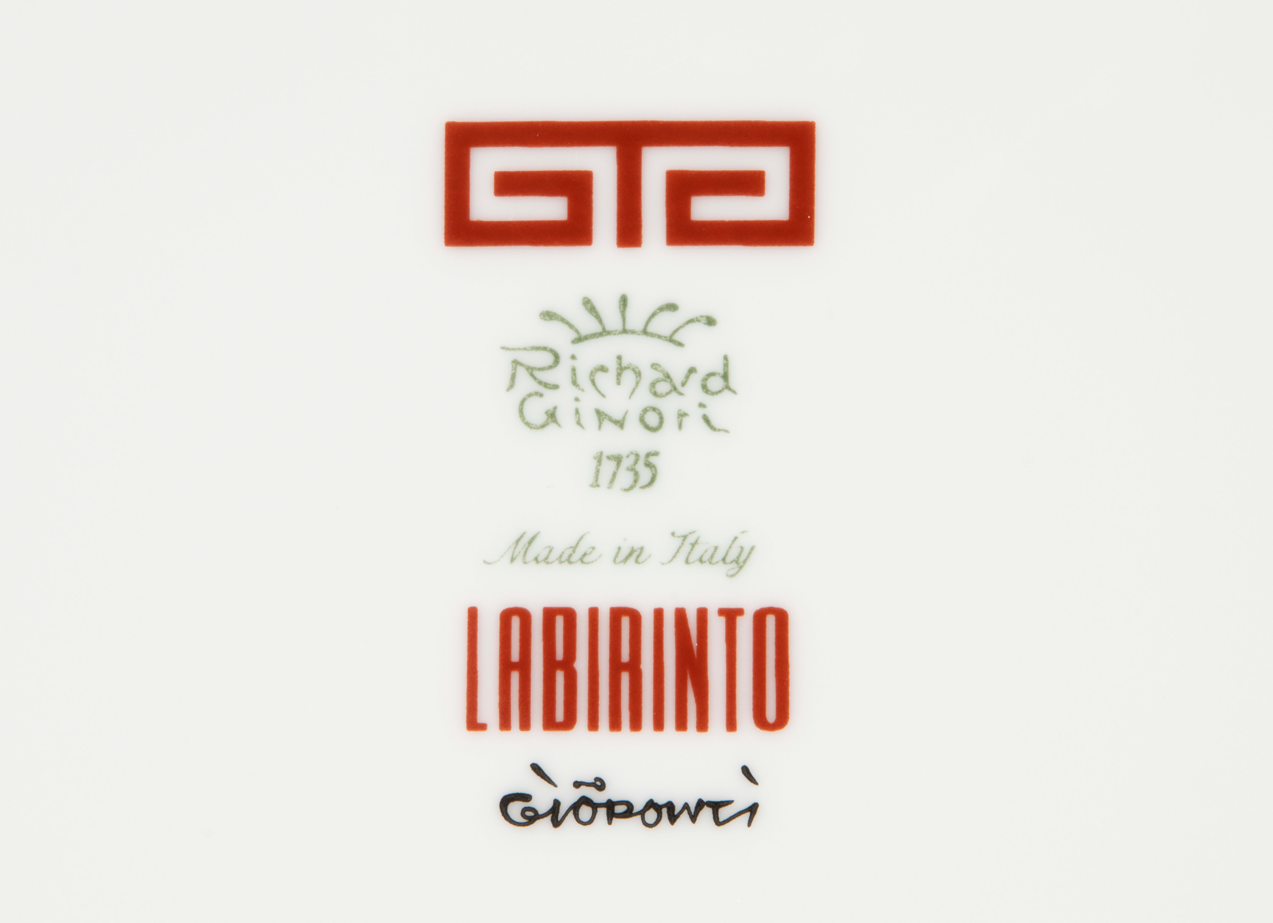 Scarlet red change tray in porcelain | GINORI 1735