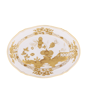 Oriente Italiano GRAND PLAT DE SERVICE OVALE AURUM