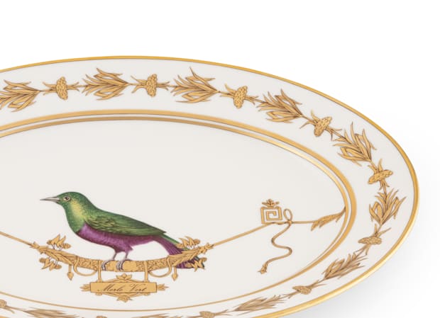 Merle Vert Oval Platter | Voliere | Ginori1735 | GINORI 1735