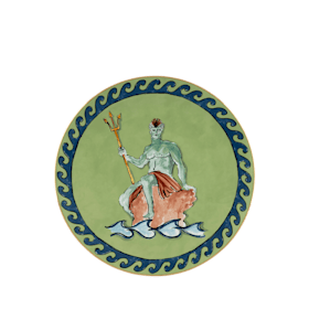 Il viaggio di Nettuno CENTERPIECE AND CHARGER PLATE MOSS GREEN