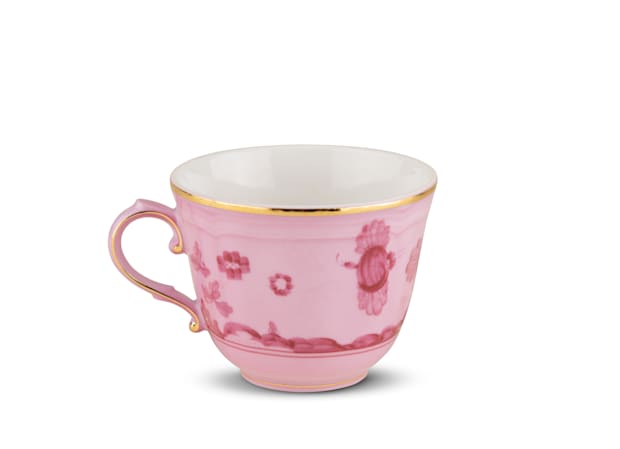 Tazze caffè rosa porpora in porcellana