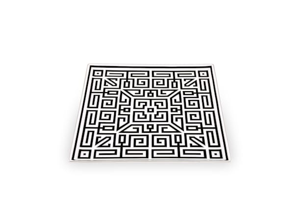 SQUARE CENTERPIECE NERO Labirinto-2
