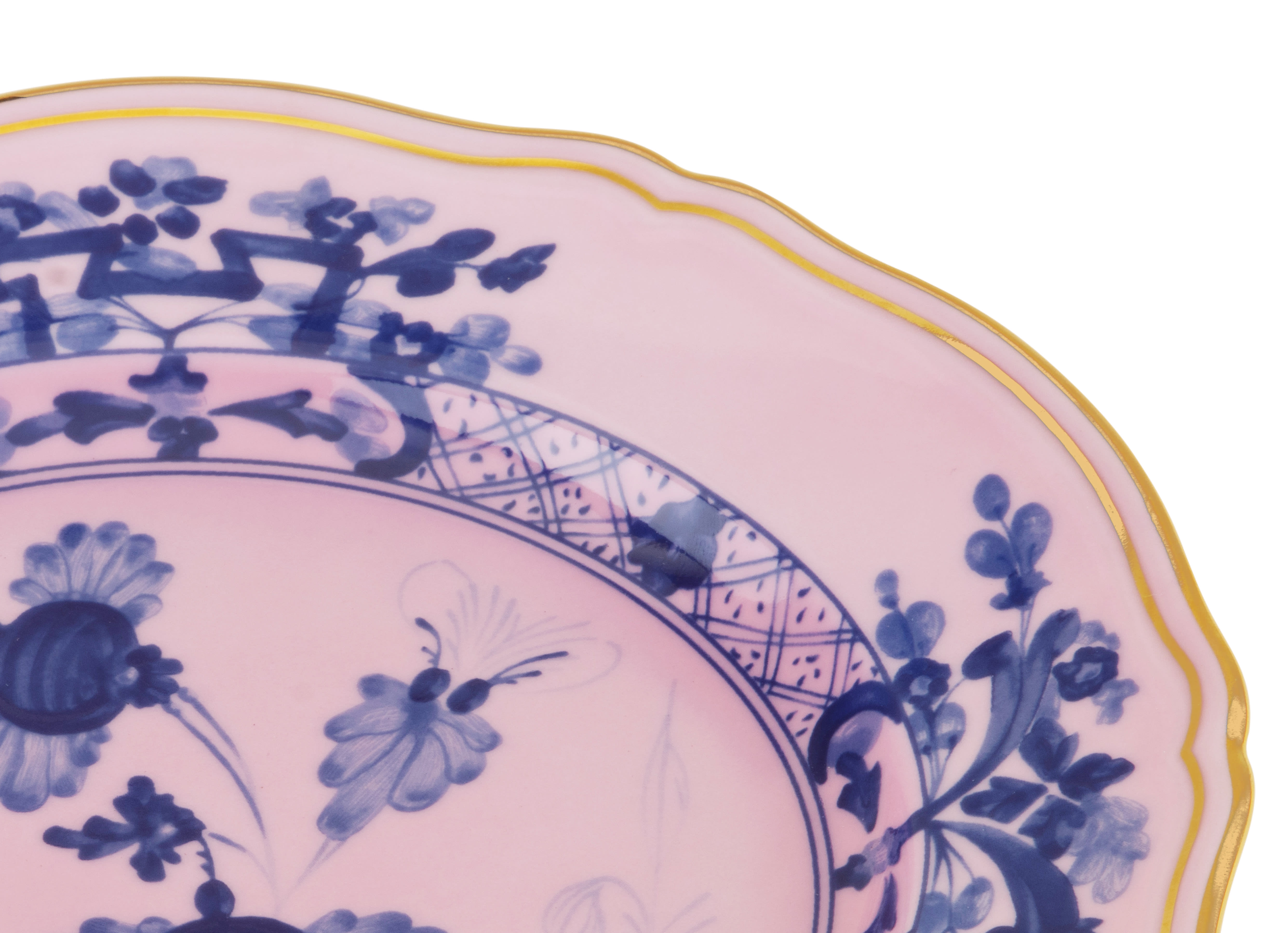 Azalea pink dessert plate in porcelain | GINORI 1735
