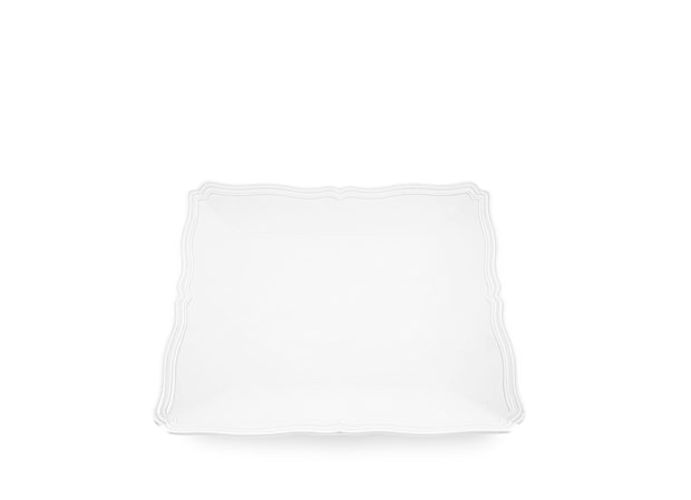 LARGE SQUARE PLATE WHITE Antico Doccia-2