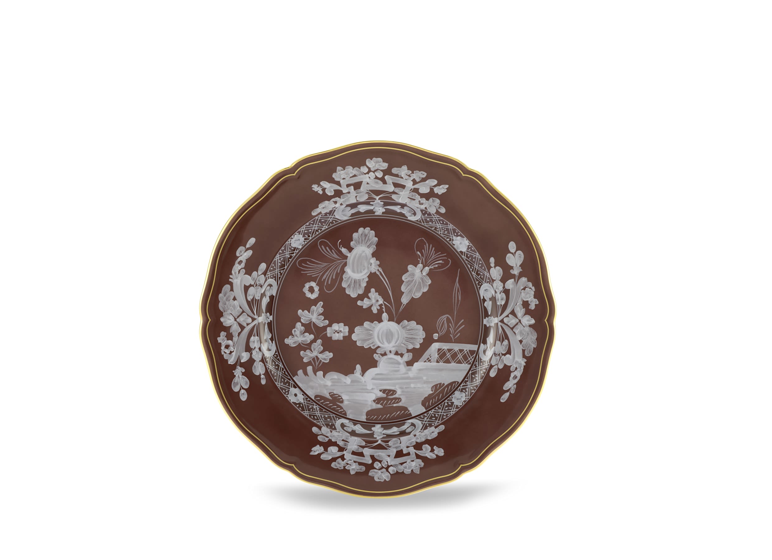 charger plate brown Castagna | Oriente Italiano | GINORI 1735