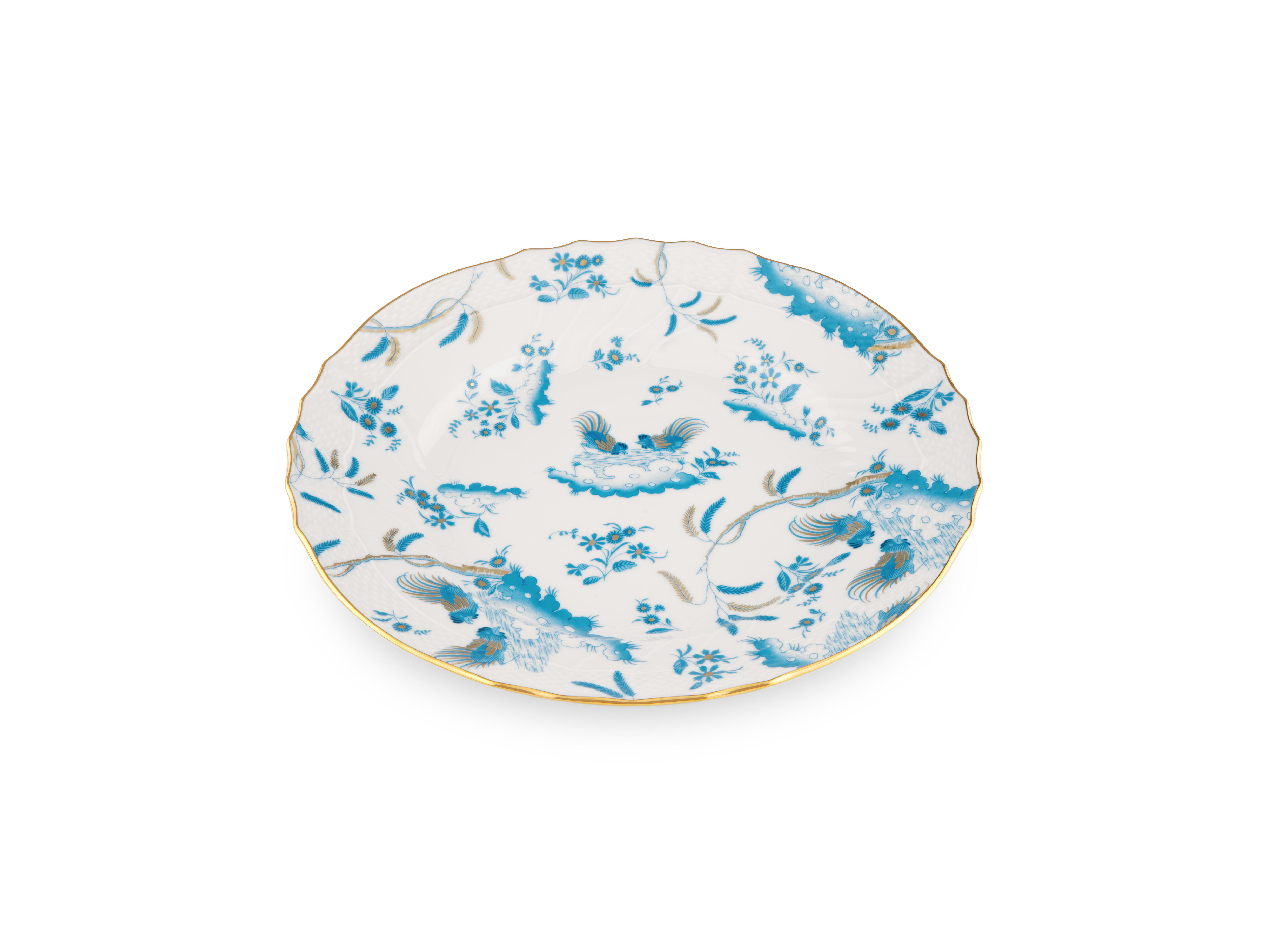 Turquoise flat plate | Oro Di Doccia | Ginori1735 | GINORI 1735