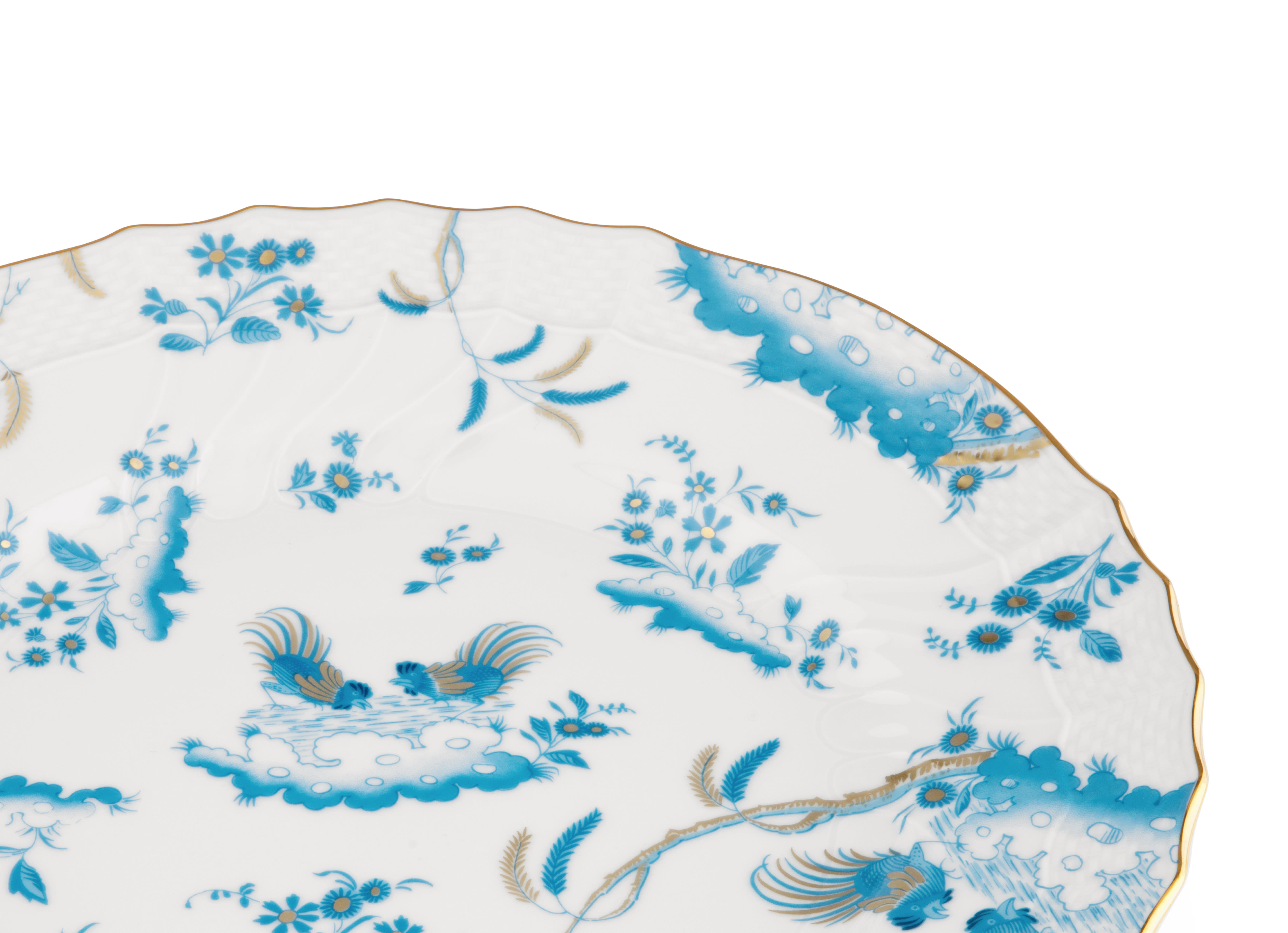 Turquoise flat plate | Oro Di Doccia | Ginori1735 | GINORI 1735