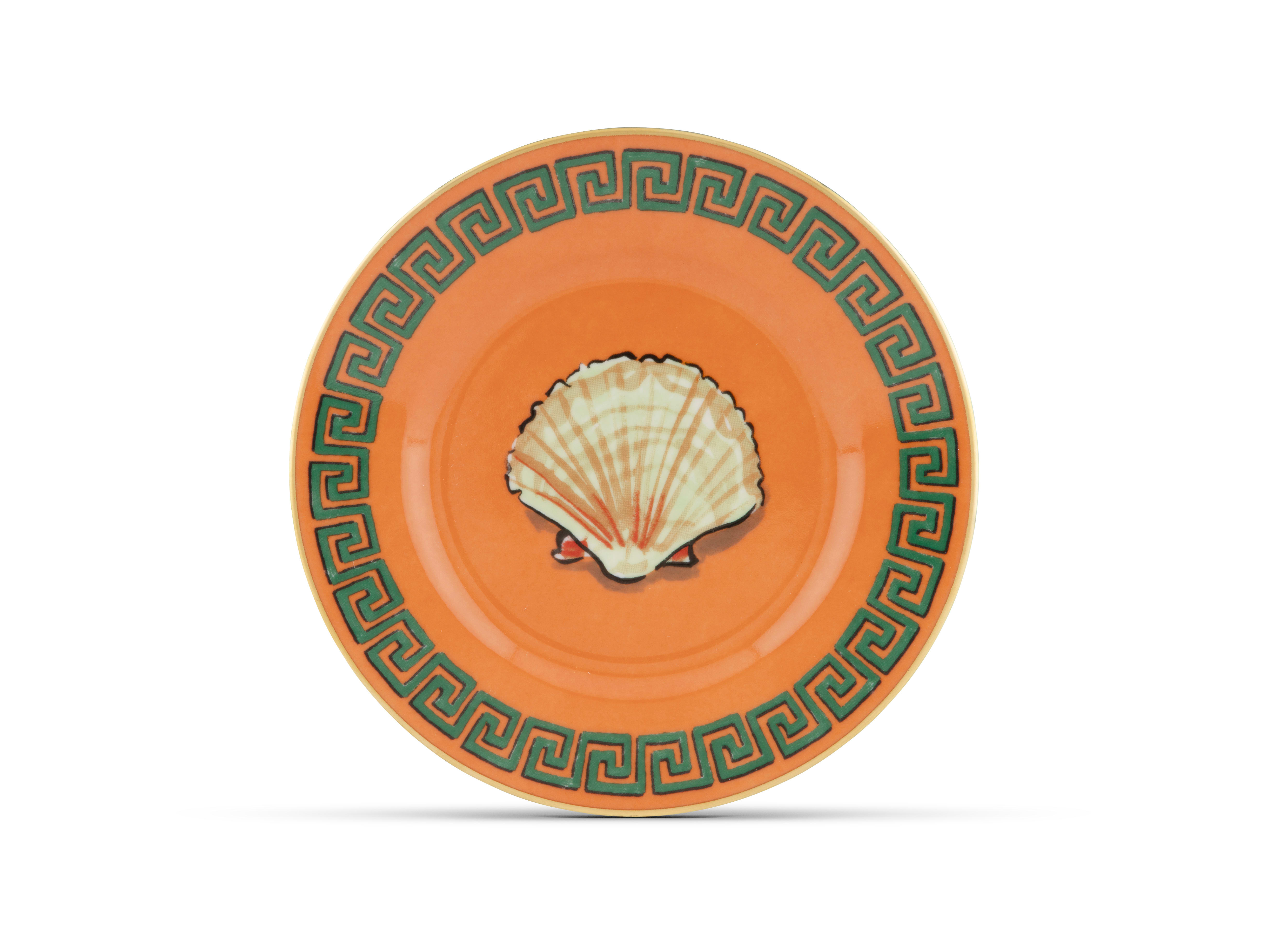 Orange bread plate in porcelain | GINORI 1735