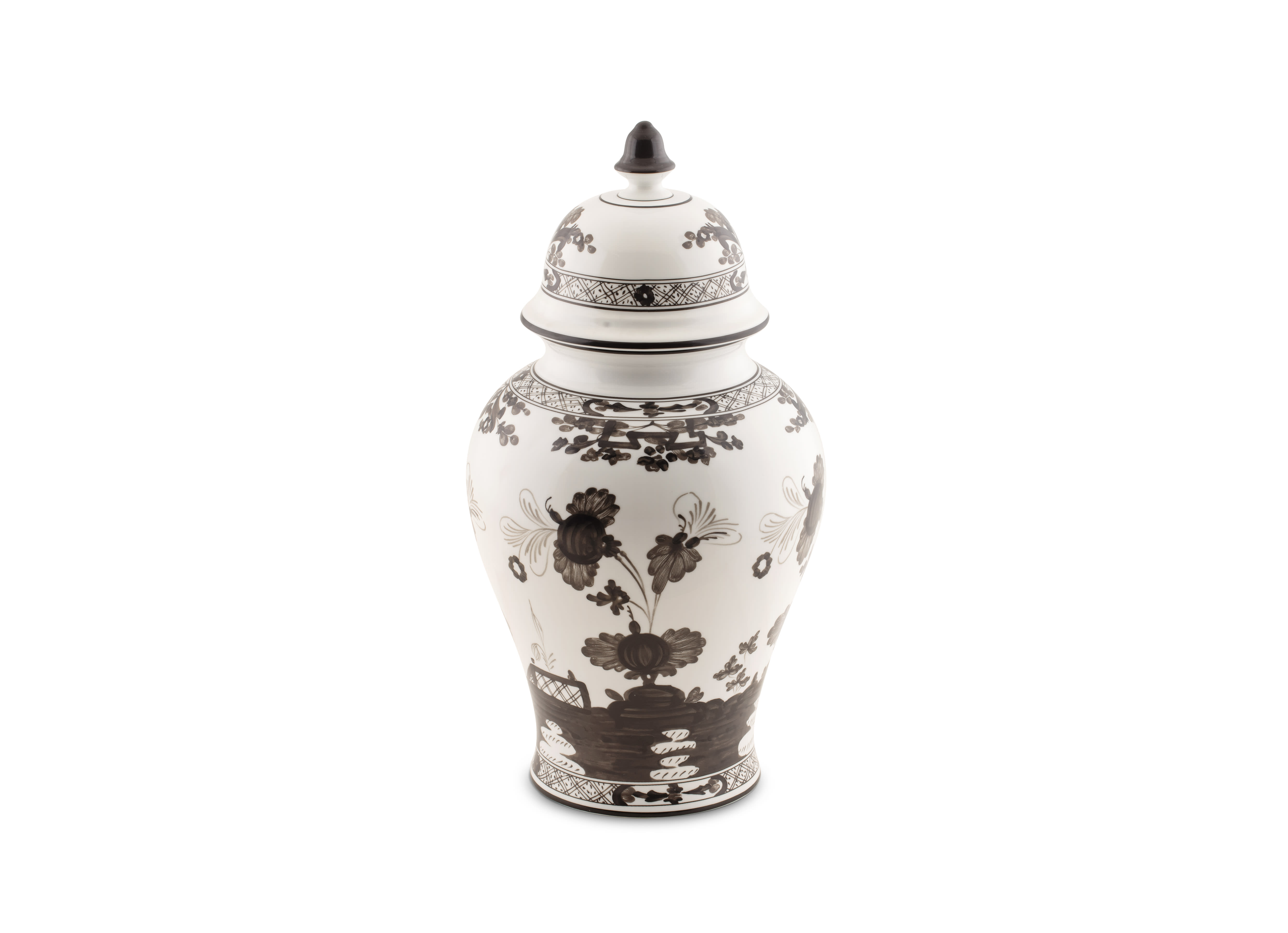 Large albus-white porcelain potiche vase | GINORI 1735