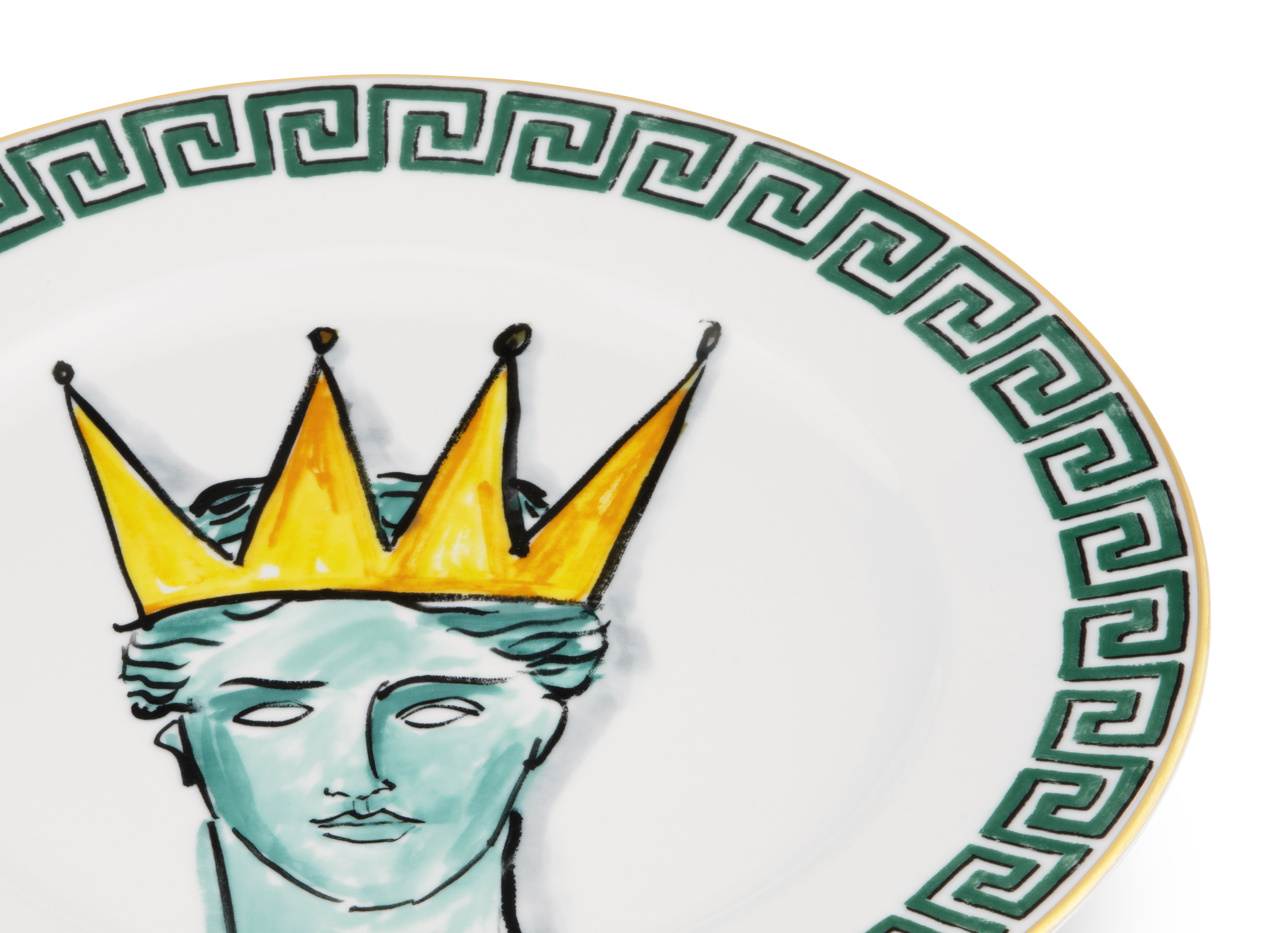 White flat plate in porcelain | GINORI 1735