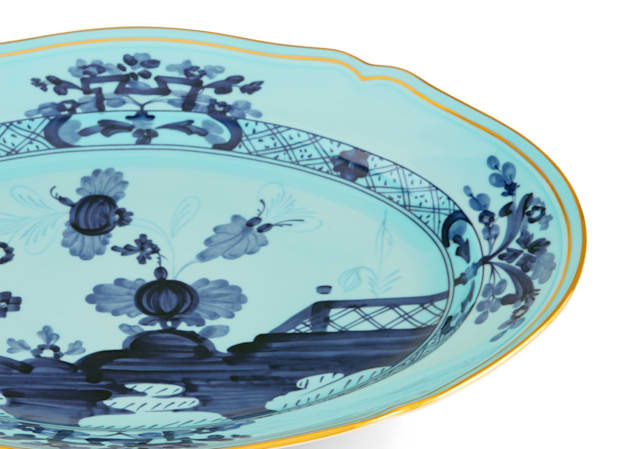 Iris-blue porcelain oval platter | Ginori1735 | GINORI 1735