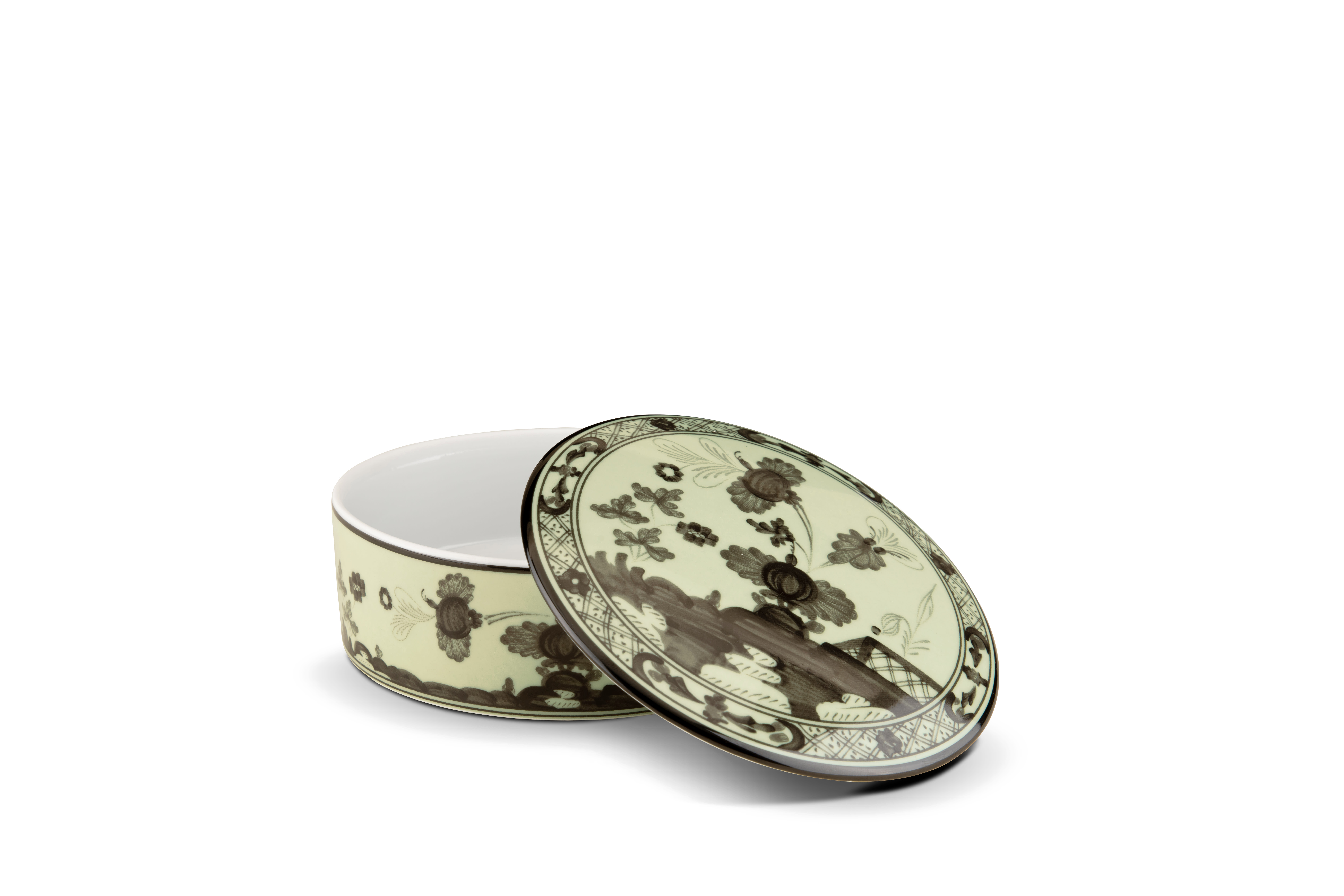 Barium-green porcelain trinket box | GINORI 1735