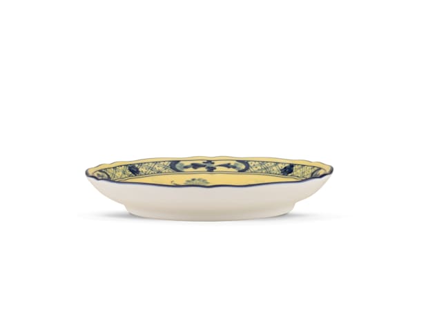 Citrine-yellow porcelain coffee saucer | GINORI 1735