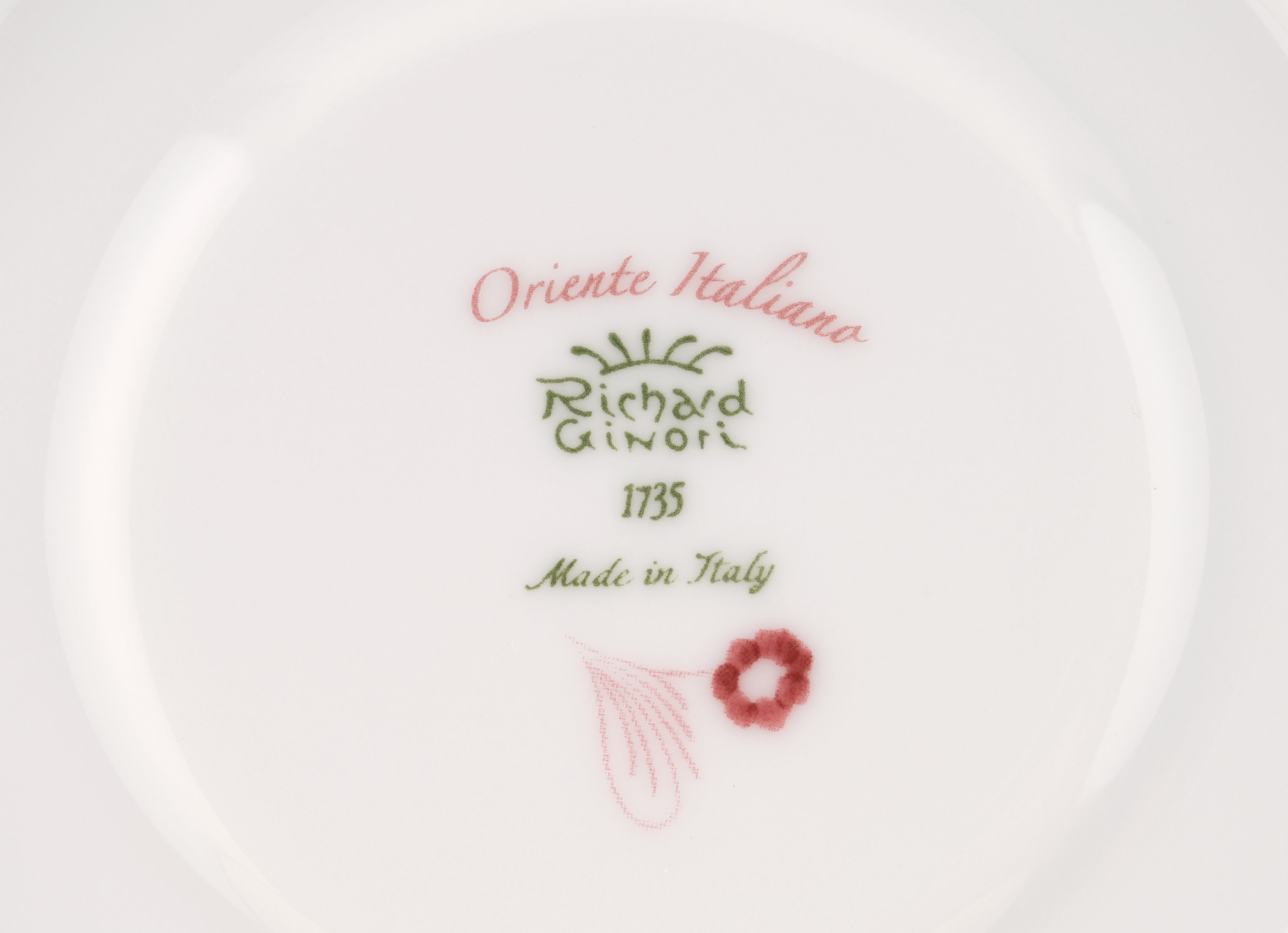 Mauve porcelain tea saucer | GINORI 1735