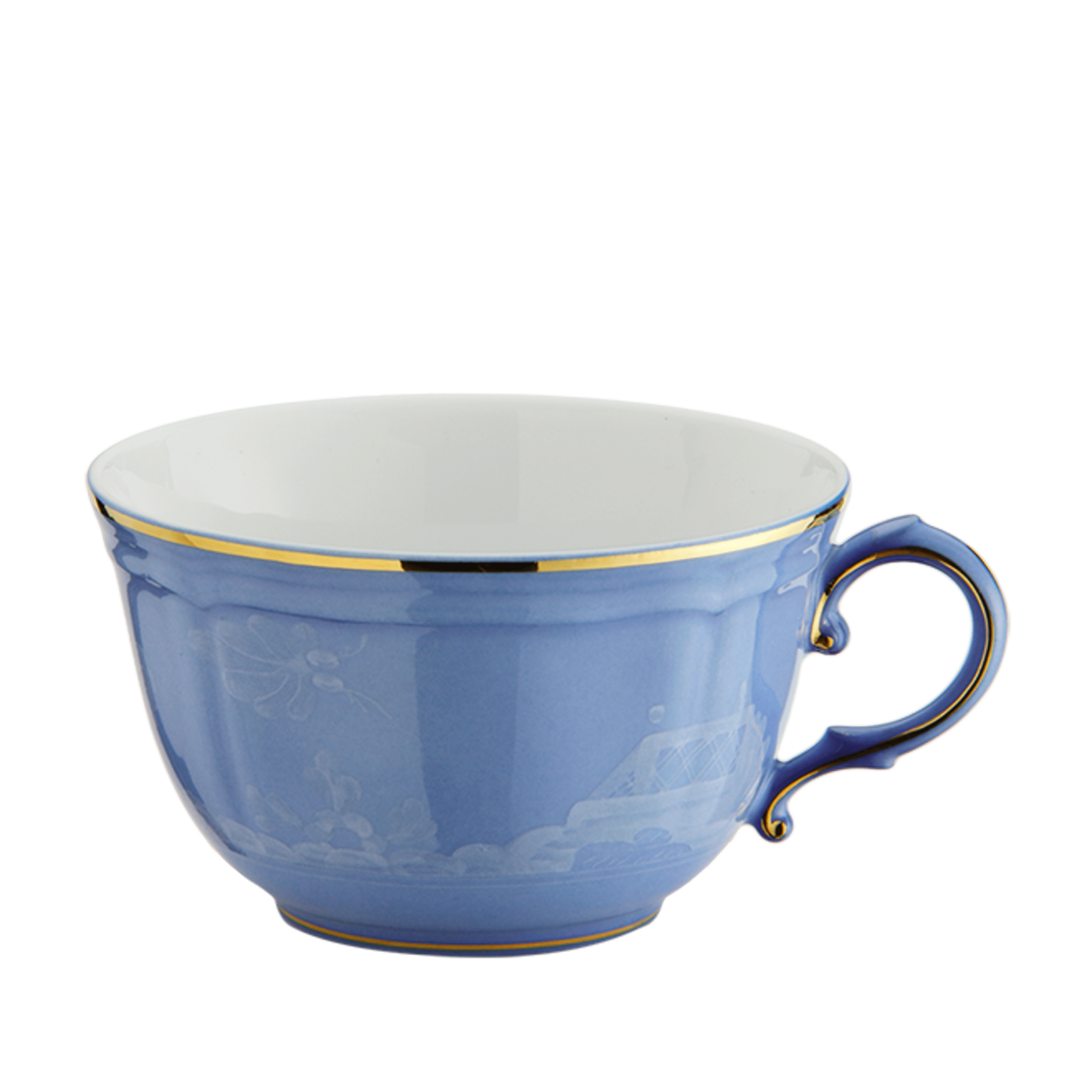 Periwinkleblue porcelain tea cups GINORI 1735