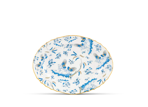 Turquoise Oval Platter | Oro di Doccia | Ginori1735 | Ginori1735