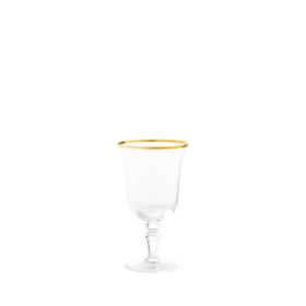 Medici CALICI DA VINO CRISTALLO FILO ORO