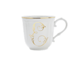LETTER E MUG ORO Corona Monogram Mugs-1