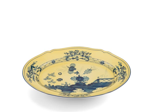 Citrine-yellow porcelain oval platter | Ginori1735 | GINORI 1735