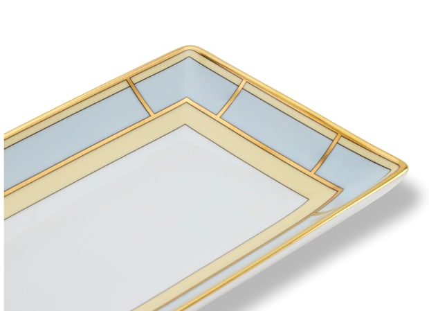 香港のプレミアムプレート二枚　　大幅値下げ 長方形プレート 28x12cm セレステ | GINORI 1735