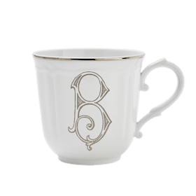 Corona Monogram Mugs LETTER B MUG PLATINO
