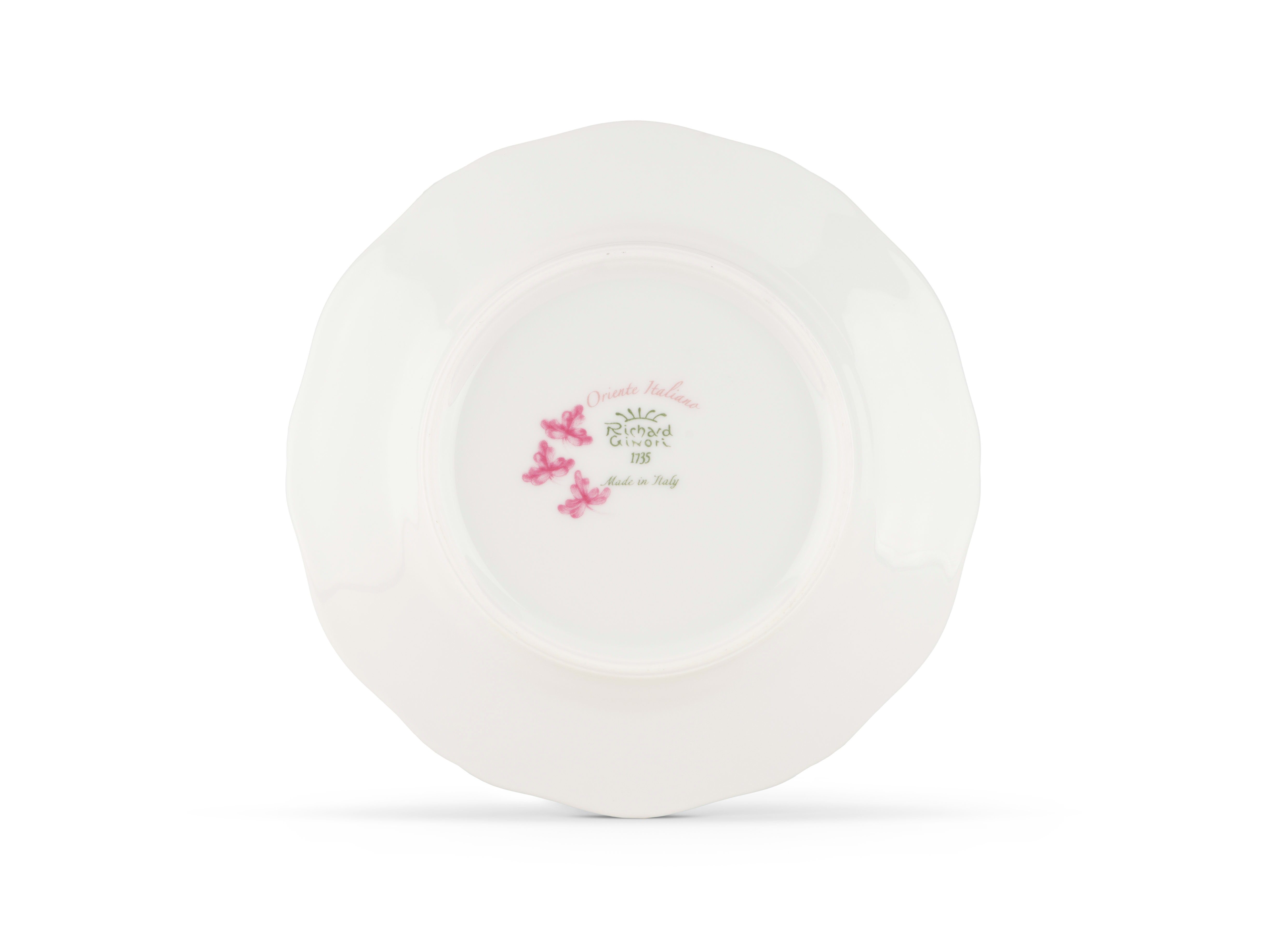 Purple mauve bread plates in porcelain | GINORI 1735