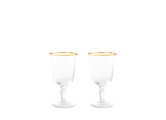 WATER GOBLETS GOLD THREAD CRYSTALMedici-2