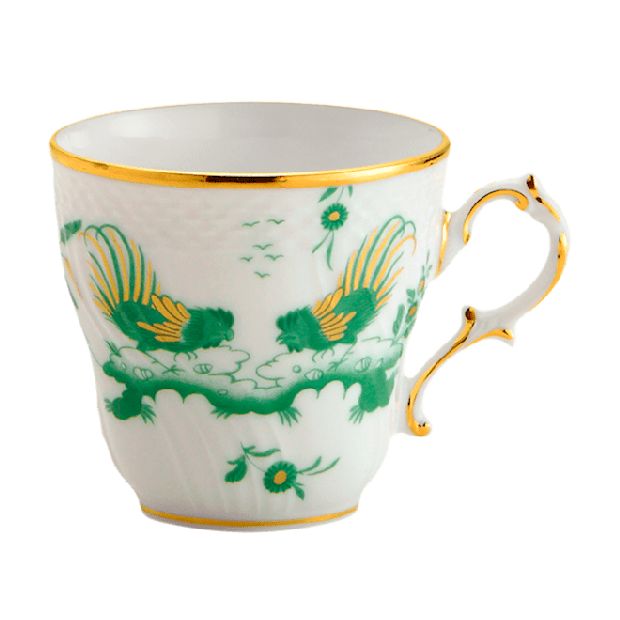 Jade green coffee cups | Oro Di Doccia | GINORI 1735
