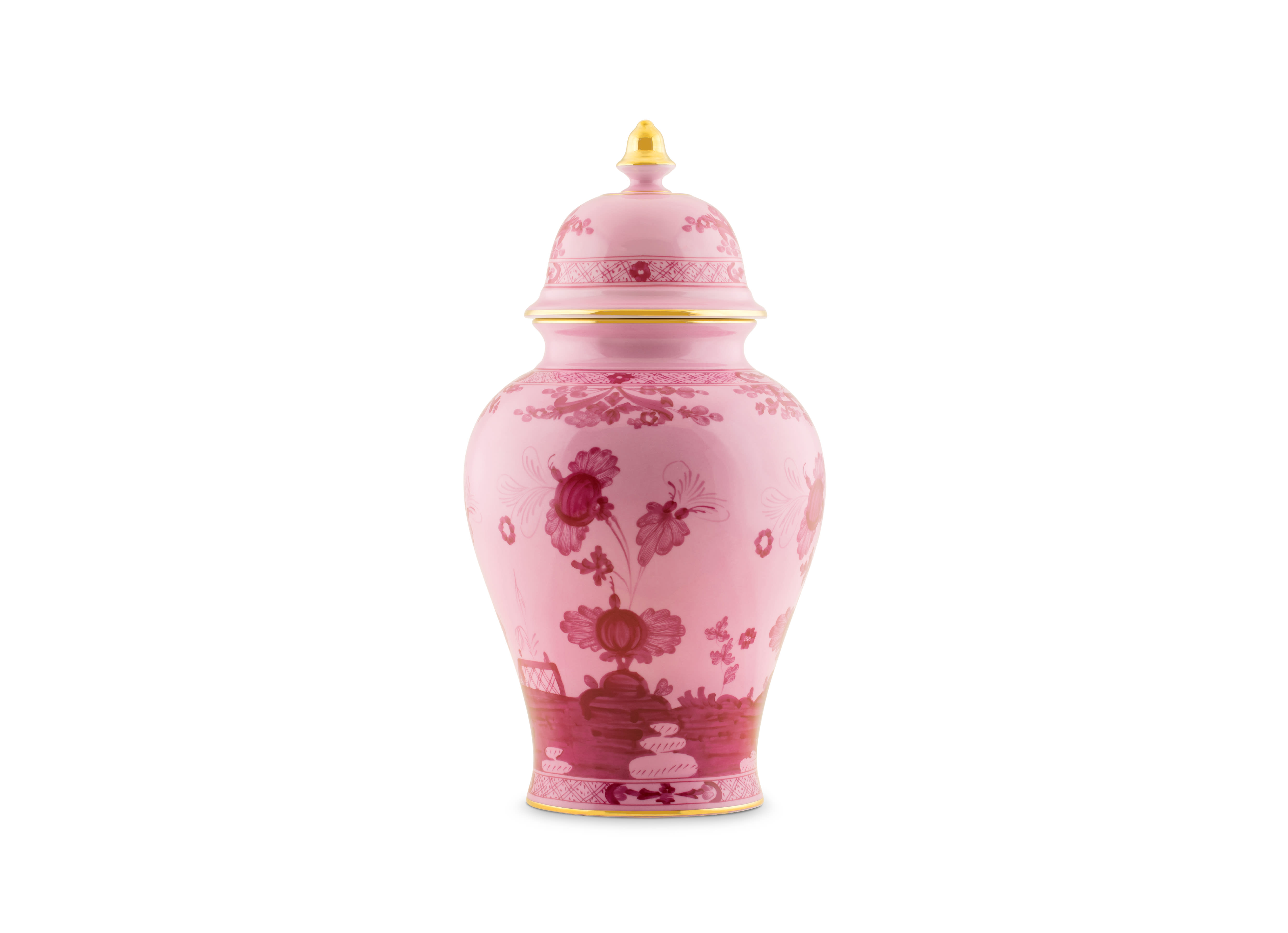 P.Holy Grail from Fern’s Artco Rosado Large mauve porcelain potiche vase | GINORI 1735