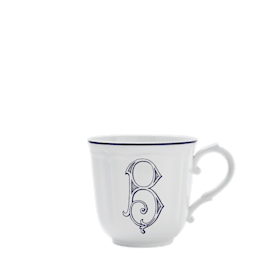 Corona Monogram Mugs LETTER B MUG BLU