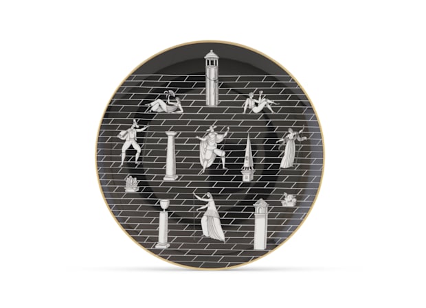 Passeggiata Archeologica Black Plate | GINORI 1735