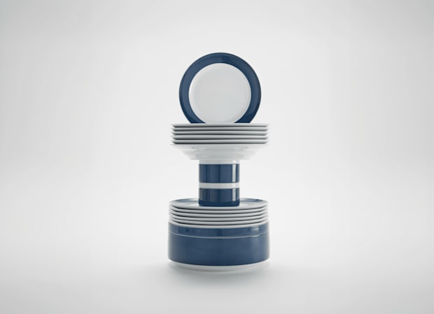 Table service for 6 Blue | Colonna Re-Edition | Ginori 1735 JP Table service for 6 Blue | Colonna Re-Edition | Ginori 1735 JP