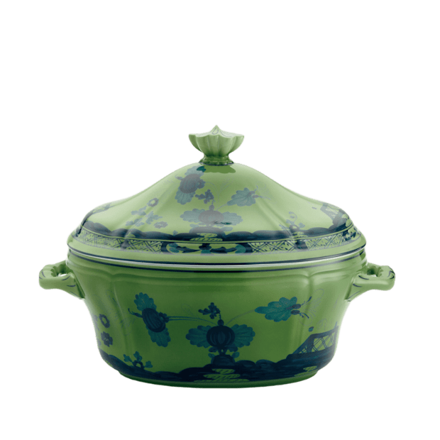 Malachite-green porcelain tureen | GINORI 1735