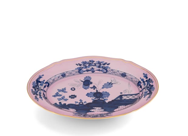 Azalea-pink porcelain oval platter | Ginori1735 | GINORI 1735