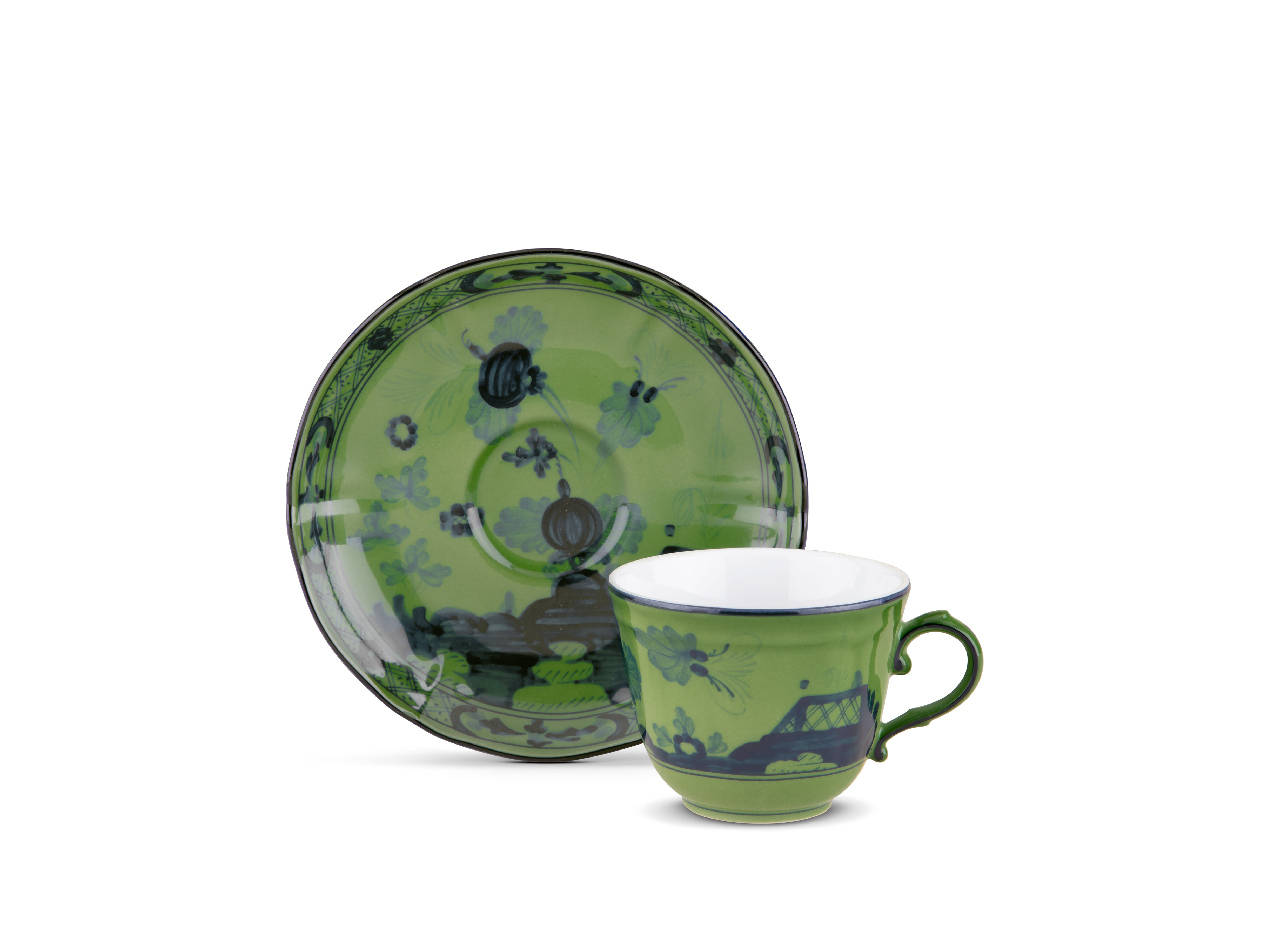Malachite-green porcelain espresso cup | GINORI 1735