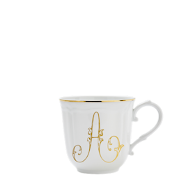 Corona Monogram Mugs LETTER A MUG ORO