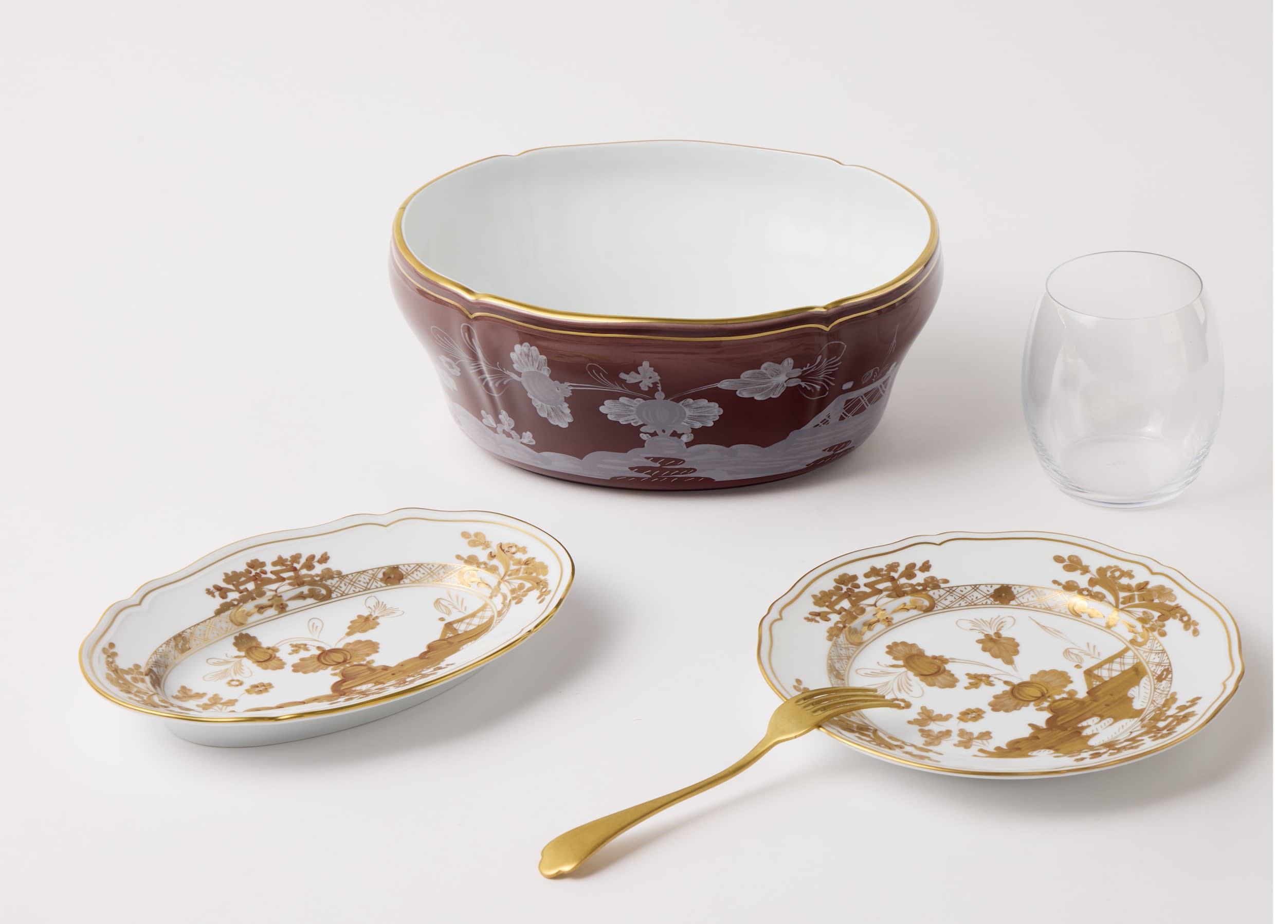 Castagna-brown porcelain salad bowl | GINORI 1735