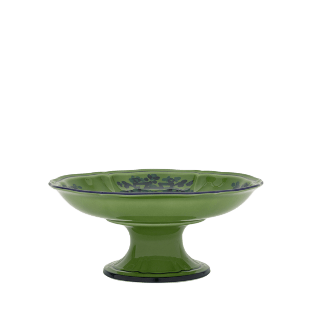 Malachite-green porcelain fruit holder | GINORI 1735