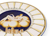 Donatella, majolica plate cm 49 in 6 1/4 Arte di Gio Ponti-3