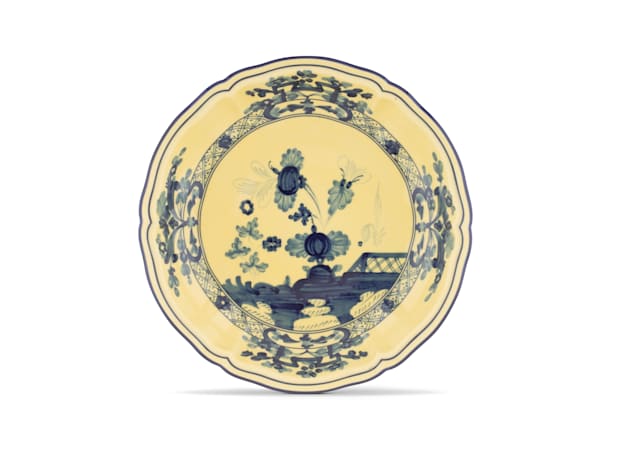 Citrine-yellow porcelain fruit holder | GINORI 1735