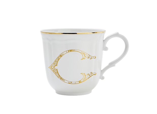 LETTER C MUG ORO Corona Monogram Mugs-1