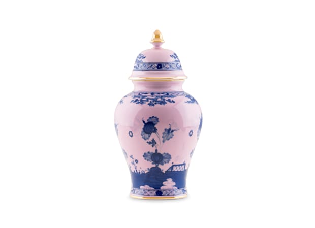 LARGE POTICHE VASE AZALEA Oriente Italiano-2