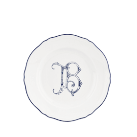 Corona Monogram charger plates blu cobalto - personalizable