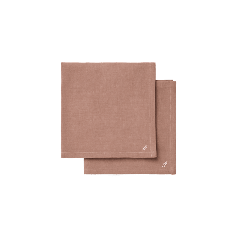 Orlis SERVIETTES DE TABLE EN LIN ROSA ANTICO